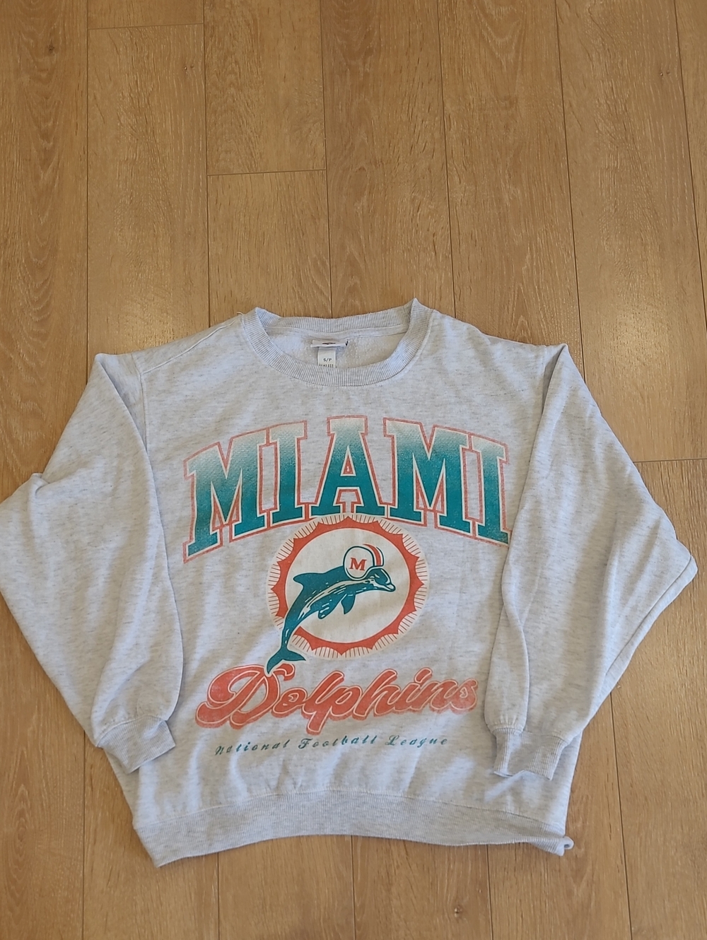Vintage Grey Miami Dolphins Sweatshirt NFL